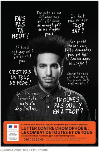 Lutte contre l'homophobie (2) Visage d'un homme et propos homophobes