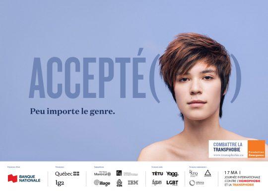 Accepté () peu importe le genre