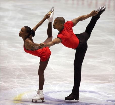 Sport, patin sur glace, couple
