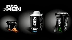 Publicité "Danone", yaourt pour homme