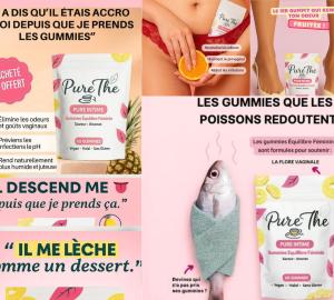 des visuels de la campagne pour des gummies qui donnent 