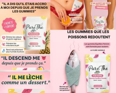 des visuels de la campagne pour des gummies qui donnent 